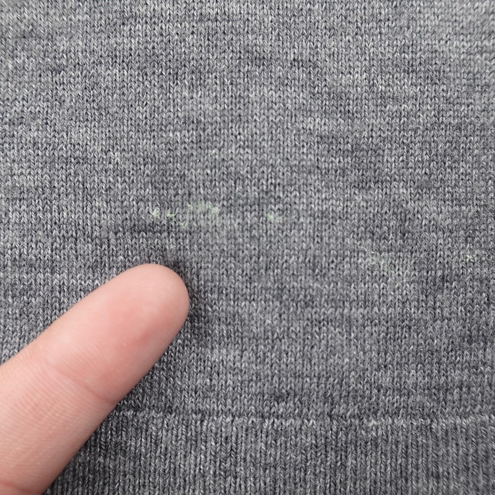 Express Sweater Mens 2XL Gray Merino Wool Blend V Neck Pullover Casual Cozy Soft - Picture 4 of 13